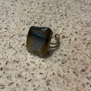 Vintage Gemstone Ring, adjustable